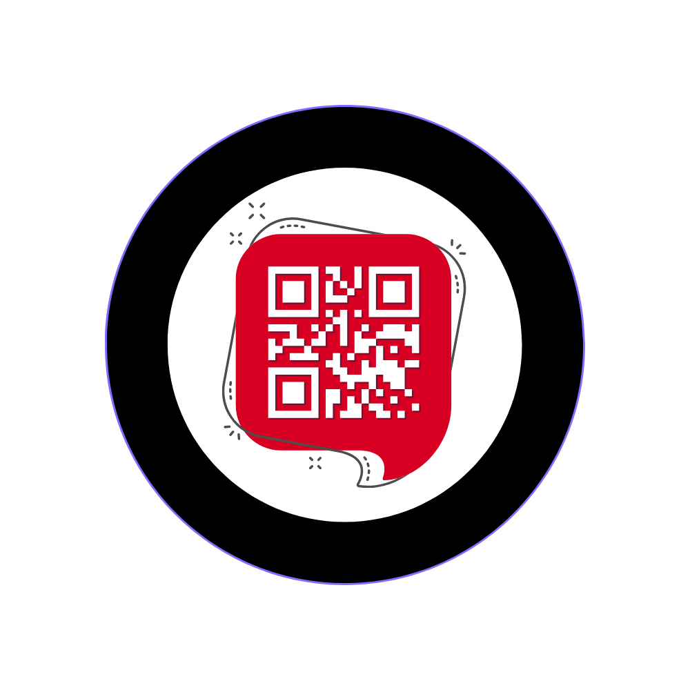 RED QR CODE RED GOBO LENS